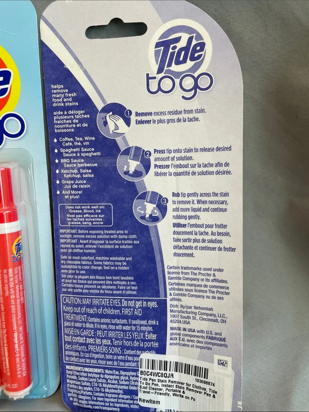 Tide to-go pens instant stain remover x6 NEW